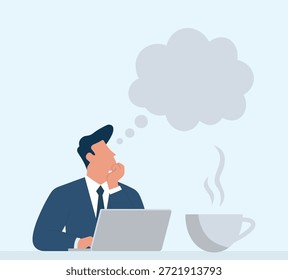 Concepto de planificación de negocios o pensamiento creativo con un profesional lluvia de ideas en su escritorio con espacio de copia