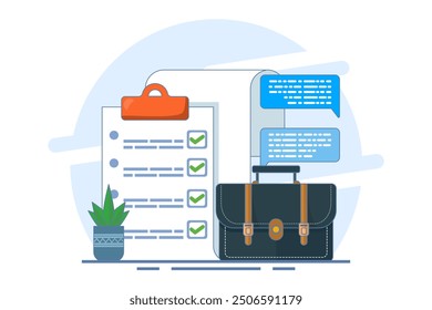 Concept of business planning, target, business workflow, time management, planning, task implementation, teamwork, meeting. Creative design for web, marketing materials, business presentations.