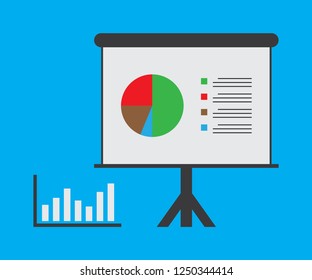 Concept business presentation work, diagram and pie