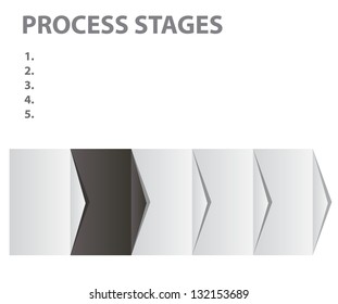 concept of  business process stages. Vector illustration