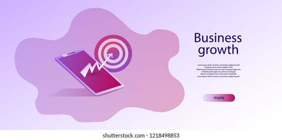 Concept business strategy. Analysis data and Investment. Business success  3d isometric flat design. 