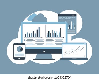 Concept business strategy. Analysis data and Investment. Business success