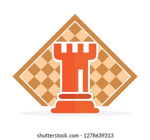 Concept of Business Strategy With Chess Figures On A Chess Board Modern Vector Illustration. Black Chess Figures Pieces Illustration.
