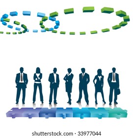 Concept of business team
