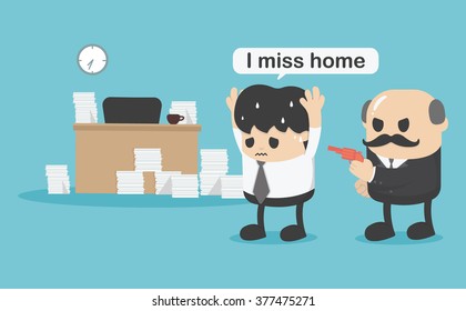 concept businessman did not return home,I miss home