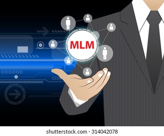 Concept Businessman in his hands ,MLM