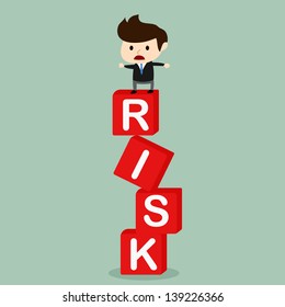 Concept of a businessman with risk