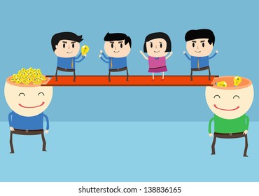Concept Businessman Share idea