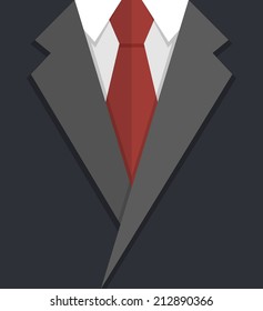 Concept of businessman suit. Vector illustration