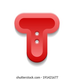 The concept of the button and letter.