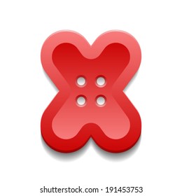 The concept of the button and letter.