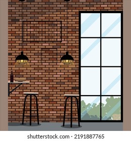 concept cafe and restaurant architecture design luxury vector art