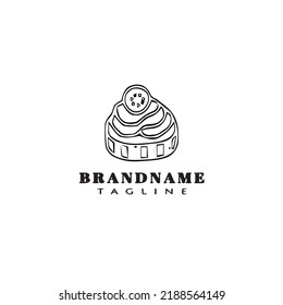 concept canape logo cartoon icon design template black modern isolated vector illustration