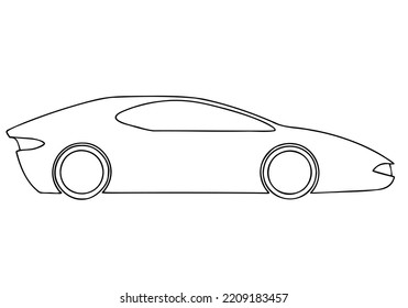 Konzept Auto im Doodle-Stil. Färben für Kinder. Handgezeichnet. Freehand Zeichnung. Skizze.	