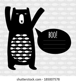 Concept card with cute bear 