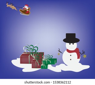 Concept and card design for Merry Christmas night.