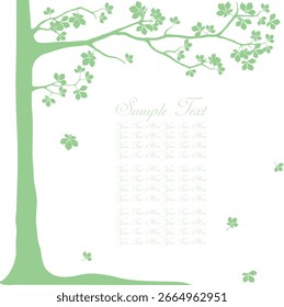 Concept card design with  tree. 