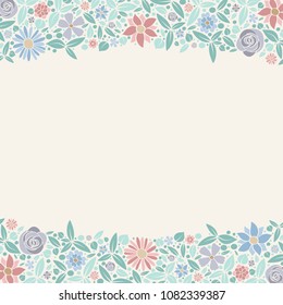Concept of a card with flowers - spring background. Vector.