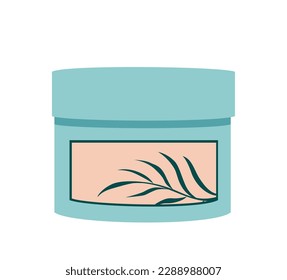 Concept Care cosmetic set cream. With its minimalist approach to design, this flat vector illustration effectively communicates the concept of care cosmetic. Vector illustration.