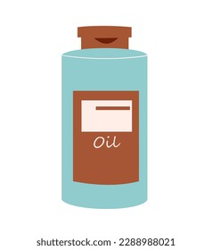 Concept Care cosmetic set cream. The use of flat vector graphics in this illustration brings out the unique features of the care cosmetic product, a cream bottle. Vector illustration.