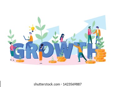 Concept career growth, career, start up, for web page, banner, presentation, social media, take-off on the career ladder. Vector illustration