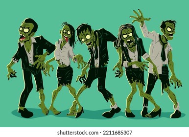 Concept Cartoon Illustration For A Zombie Company.