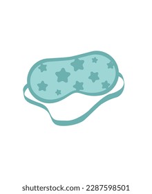 Concept Cartoon medieval fairy tale sleeping mask. The illustration is a flat, vector design of a sleeping mask, perfect for a relaxing fairy tale-themed concept. Vector illustration.