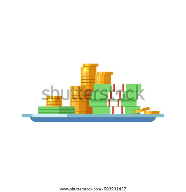 Concept Cash On White Background Vector Stock Vector (Royalty Free