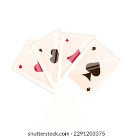 Concept Casino lottery cards. This illustration depicts a set of casino lottery cards, designed in a flat and vector style. Vector illustration.