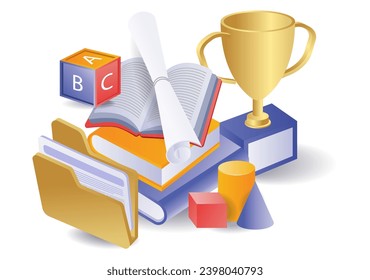 Concept of champion student back to school learning