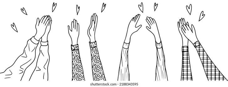 Concept of charity and donation isolated on white background. Hands clapping with love. Give and share your love to people.