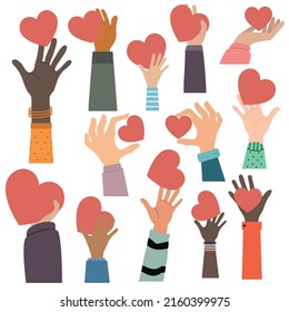 Concepto de mano de caridad