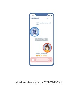 Chat-Konzept mit Ai-Bot-Handy-Vektorgrafik