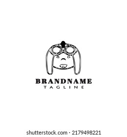 concept children logo cartoon icon design template black modern isolated vector illustration