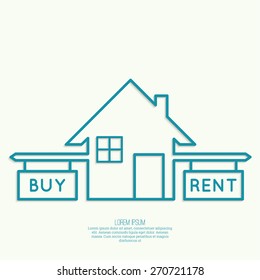 Concept of choice between buying and tenancy. 