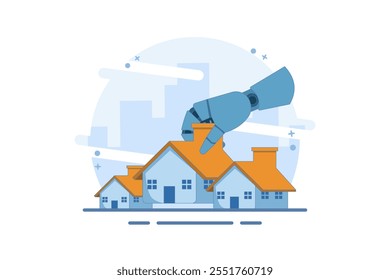 concept of choosing a new home based on budget, income, or lifestyle. think wisely, choose different house variants, Home affordability calculation. Flat vector illustration on background.