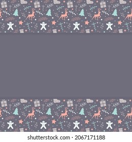 Concept of a Christmas background with decorations. Vector