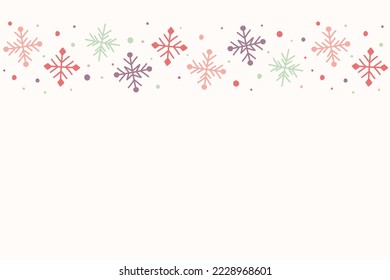 Konzept von Weihnachtshintergrund mit Schneeflocken. Vektorgrafik
