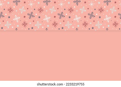 Concept of a Christmas background with snowflakes. Vector