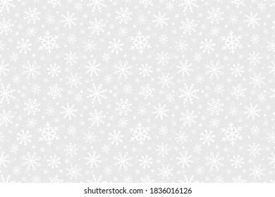 Concept of Christmas background with snowflakes. Winter seamless pattern. Vector