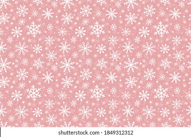 Concept of Christmas background with snowflakes. Winter seamless pattern. Vector