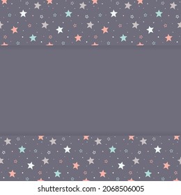Concepto de un fondo navideño con estrellas. Vector