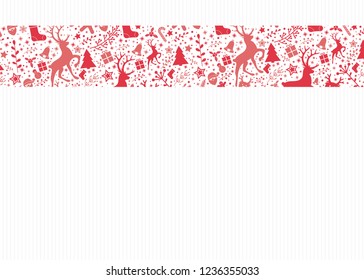 Concept of Christmas card with oraments - template of a card. Vector.