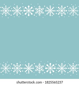 Concept of Christmas card with snowflakes. Winter background. Vector