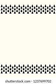 Concept of Christmas card with trees - template of a card. Vector.