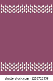 Concept of Christmas card with trees - template of a card. Vector.