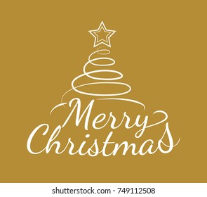 Concept of Christmas card with wishes. Vector.