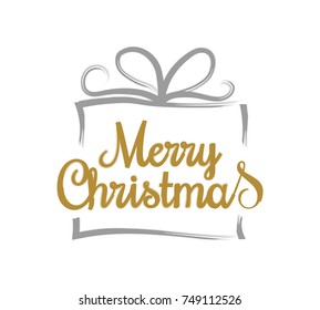 Concept of Christmas card with wishes. Vector.