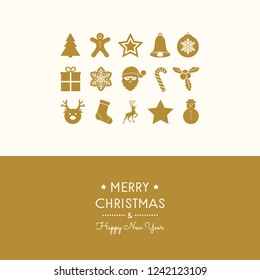 Concept of Christmas greeting card. Vector
