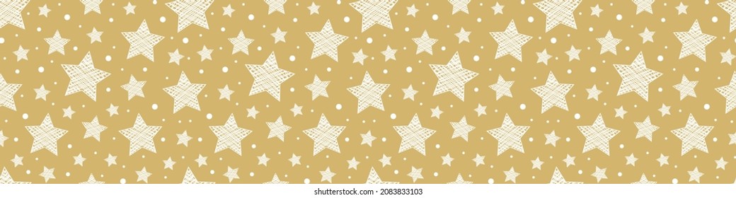 Concept of Christmas pattern with stars. Xmas background. Vector